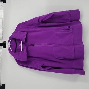 Calvin Klein Purple Full Zip Sweater Jacket Size XL